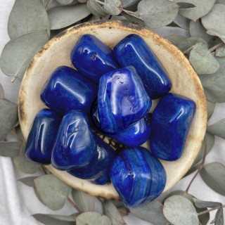 Piedra Ágata Azul Rolada 100 Gramos | Estrella Sagrada