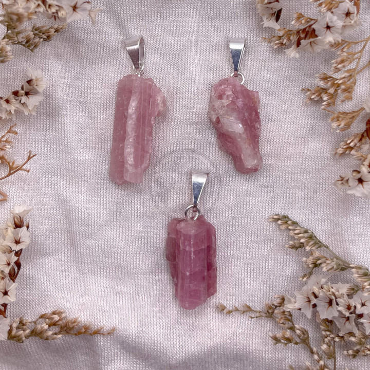 Dije Turmalina Rosa En Bruto | Estrella Sagrada