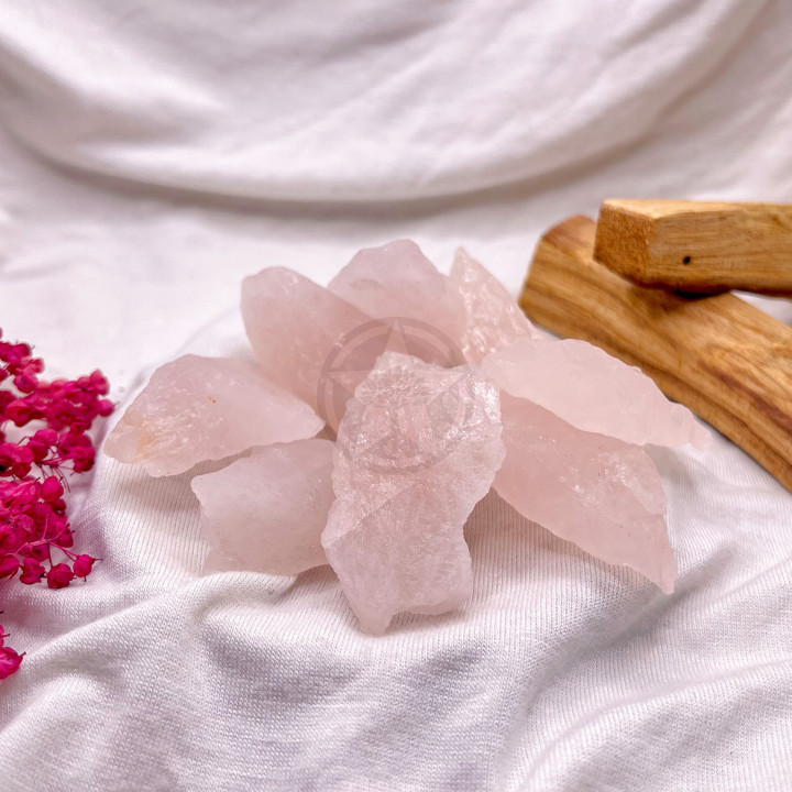 Piedra Cuarzo Rosa En Bruto 100 Gramos | Estrella Sagrada