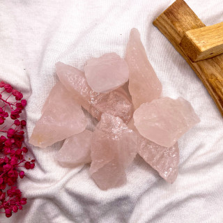 Piedra Cuarzo Rosa En Bruto 100 Gramos | Estrella Sagrada