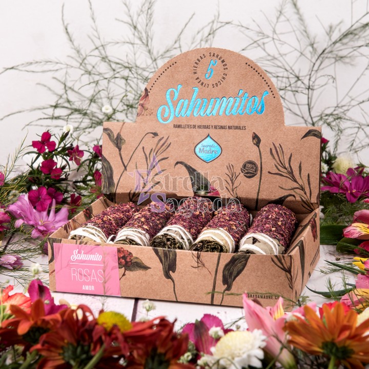 Sahumitos De Rosas X5 Sagrada Madre | Estrella Sagrada