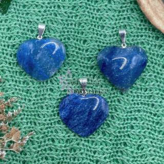 Dije Corazón Cuarzo Azul | Estrella Sagrada