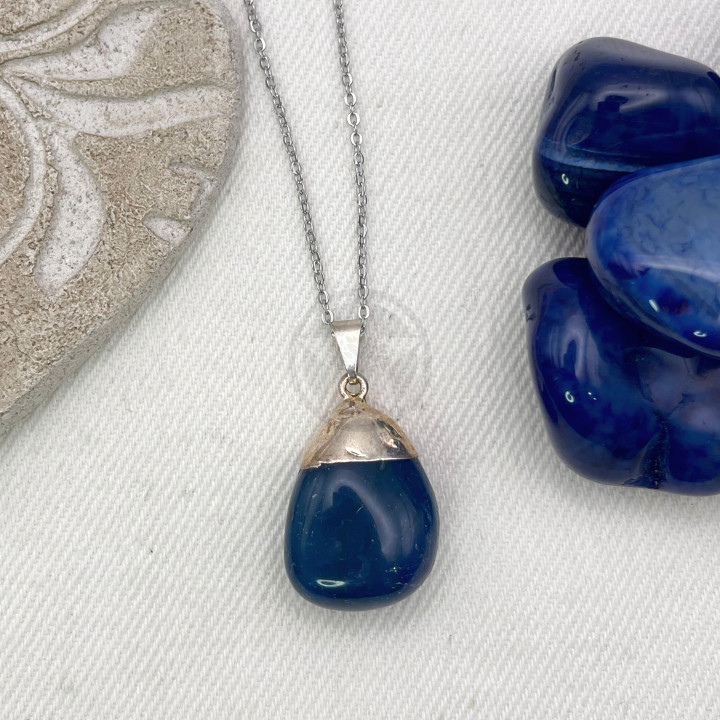Dije Ágata Azul Rolada | Estrella Sagrada