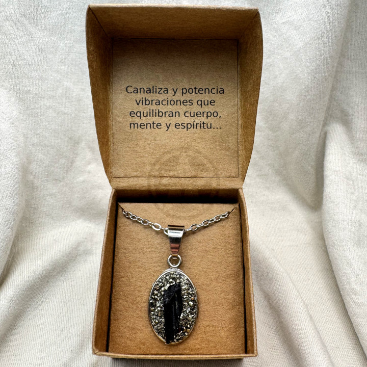 Collar De Fuerza Turmalina Negra Pirita | Estrella Sagrada