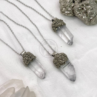 Collar Bruto De Equilibrio Cuarzo Cristal | Estrella Sagrada