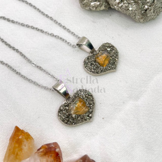 Collar Corazón De Abundancia Citrino | Estrella Sagrada