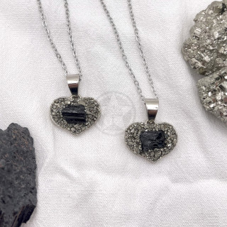 Collar Corazón De Fuerza Turmalina Negra | Estrella Sagrada