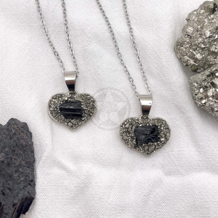 Collar Corazón De Fuerza Turmalina Negra | Estrella Sagrada