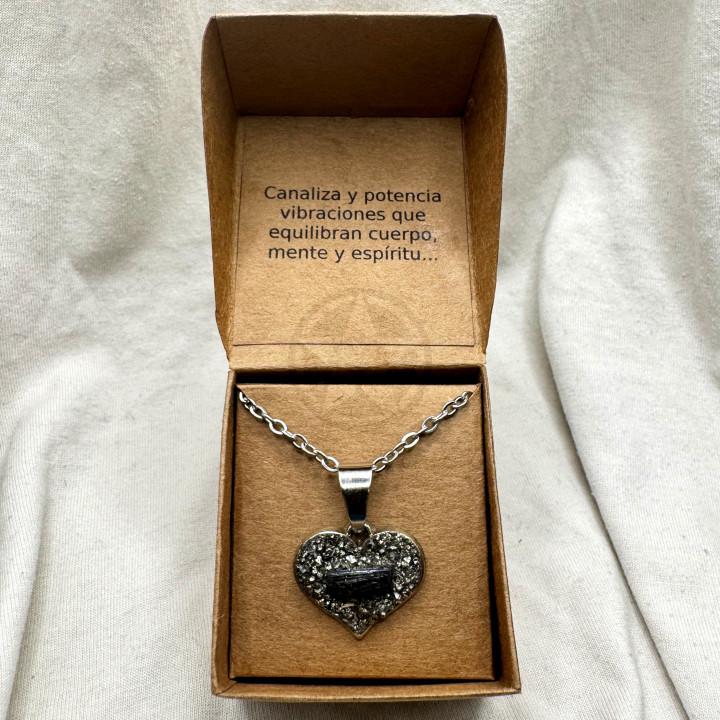 Collar Corazón De Fuerza Turmalina Negra | Estrella Sagrada