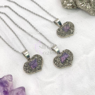 Collar Corazón De Prosperidad Amatista | Estrella Sagrada