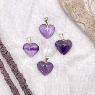 Dije Corazón Amatista Mini | Estrella Sagrada