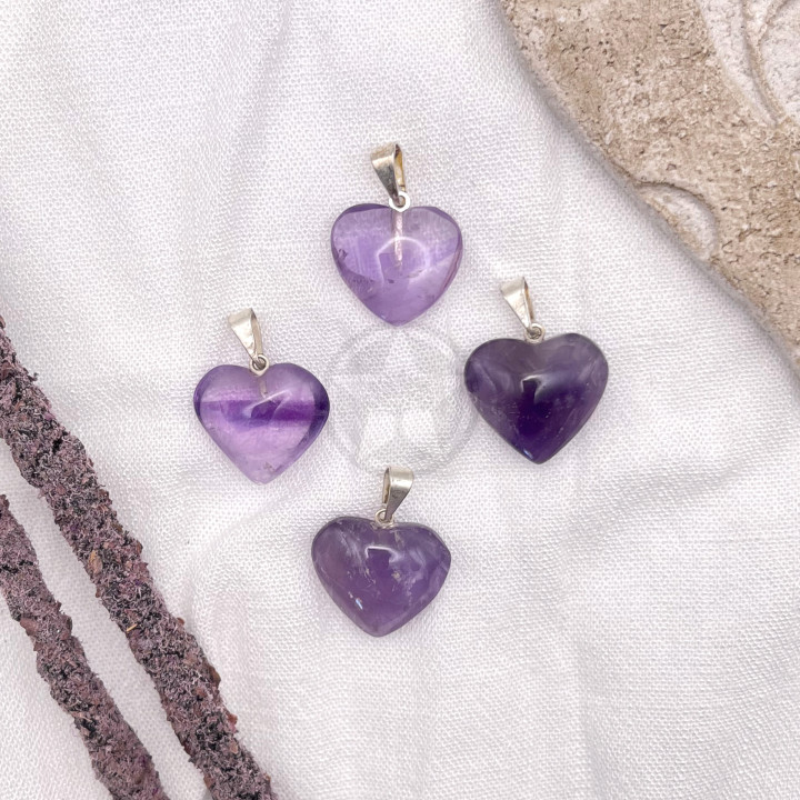 Dije Corazón Amatista Mini | Estrella Sagrada